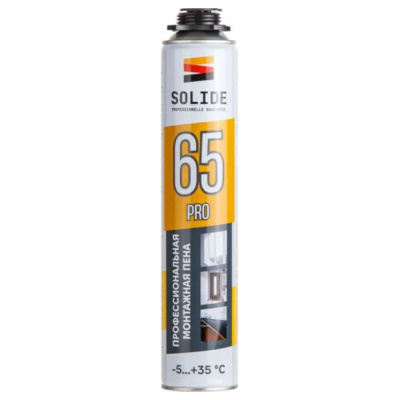 Пена монтажная профессиональная всесезонная SOLIDE Foam Pro 65 (750мл)
