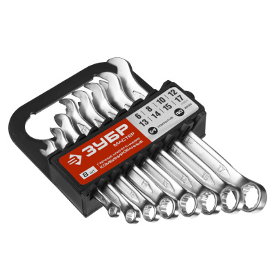 Набор комбинированных гаечных ключей 8 шт, 6 - 17 мм, ЗУБР