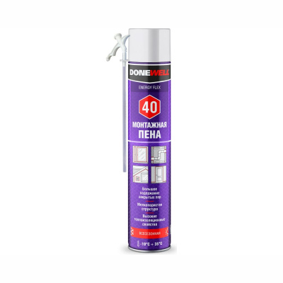 Пена монтажная DONEWELL ENERGY 40 бытовая всесезонная
