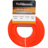 Леска триммерная MegArsenal d3.0 квадрат L15
