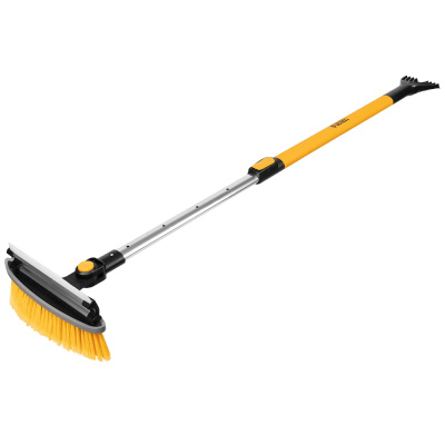 Щетка сметка со скребком, телескоп, поворотная голова, водосгон 950-1320 мм //Denzel