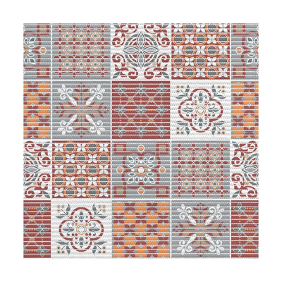 Коврик "ПРЕОБРАЖЕНИЕ" 65 см рулон 15м(1) вспененный ПВХ 7089-225PT-BURGUNDY-GREY