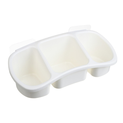 Полка настенная, три отделения, пластик, 28x12,5x8,5 см, молочный VETTA Classic 