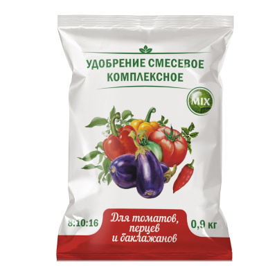 Для томатов,перцев,баклажанов 0,9кг (NРK-12:10:22) мин.удобрение 5/30/1050 НА