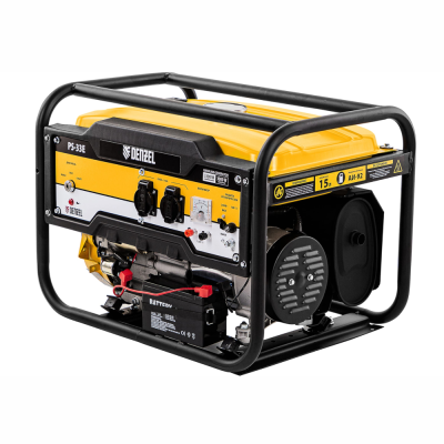 Генератор бензиновый PS-33E, 3,3 кВт, 230В, 15 л, электростартер// Denzel