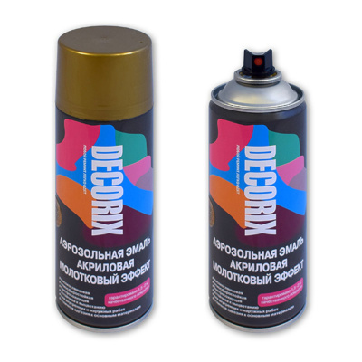 Эмаль аэрозольная молотковый эффект DECORIX 520мл,бронза