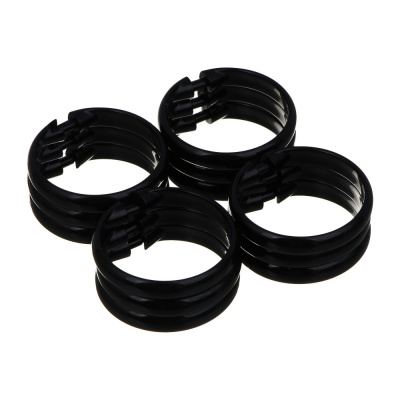 Кольца для шторы в ванную тм VETTA, 12шт, d 4,5 см, пластик, цвет черный