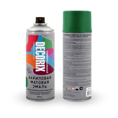 Эмаль аэрозольная универс.DECORIX 520мл,зеленый  матовый