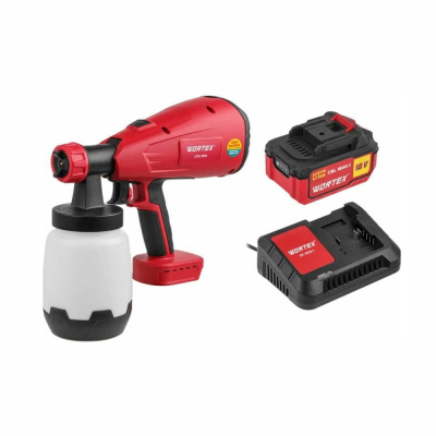 Аккум. краскораспылитель WORTEX CPS 1810 в кор. с акб и зу ALL1