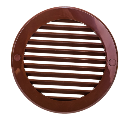 Решетка наружная вентиляционная круглая D200 с фланцем D150, ASA, терракотовая 15РКН терр