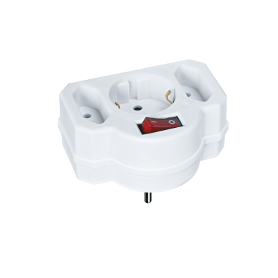 Разветвитель Navigator 94 698 NAD-3-R2F-WH 3 гнезда в ряд (1 гнездо с заземлением 2 гнезда без зазем