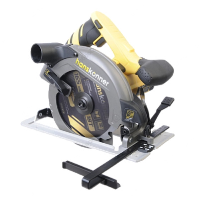Пила циркулярная Hanskonner, 1350Вт, ТПД 165х20мм, пропил 52мм, конст эл-ка, LED