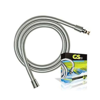 Шланг для душа виниловый 1/2"х1/2" кон./кон. (свободное вращение) в цветной коробке Silver-Shiny СЕР