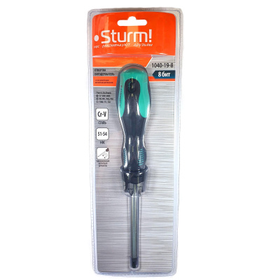 Отвертка-битодержатель с телескопическ. магнитным держателем 8 в 1 Sturm!