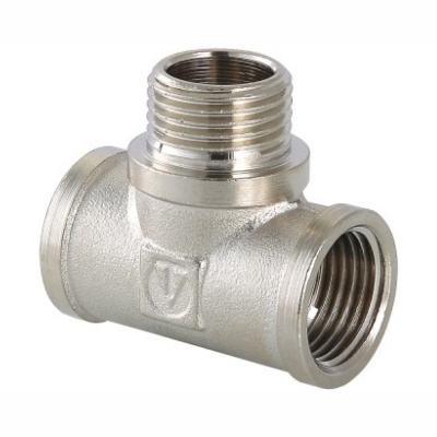 Тройник VALTEC, с переходом на нар. р. 1/2" вн.-нар.-вн.