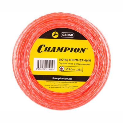 Корд трим.CHAMPION  Square Twist DUO 3.0мм *28м (витой квадрат), CHAMPION, КИТАЙ, C5060