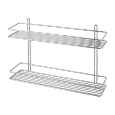 Полка д/ванны прямая 2-х ярусная 1 бортик 40*11*27