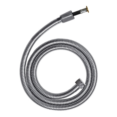 Шланг для душа металл/хром, нейлоновая вставка EPDM, двойной замок, 1/2"х1/2" имп./кон., в цв150 см.