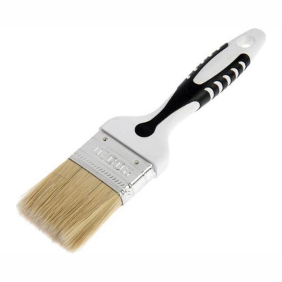 Кисть плоская 3" DECOR Black White универс. 75х15мм светл. смеш. щетина 2К ручка