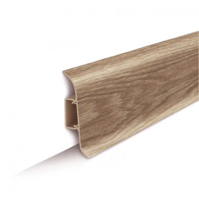 Плинтус напольный с центральной планкой 55мм 2,2м "Идеал Классик" Дуб мокко / 208										