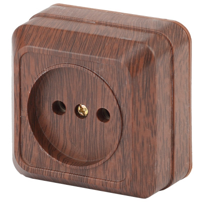 Розетка 2P, 16А-250В, IP20, ОУ, венге Intro Quadro 2-201-10 