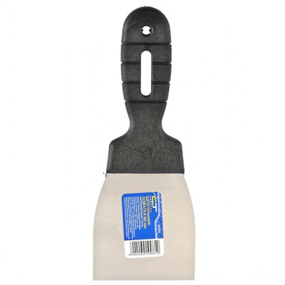 Шпательная лопатка из нержавеющей стали, 80 мм, пластмассовая ручка // СИБРТЕХ