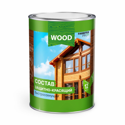 Состав защитно-красящий для древесины быстросохнущий  FARBITEX ПРОФИ WOOD Белый (0,75 л) 