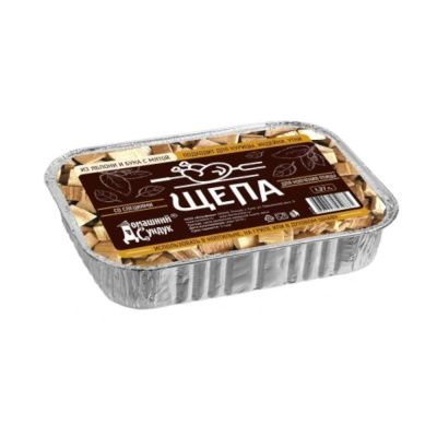 Щепа "Домашний Сундук" для копчения ПТИЦЫ в лотке (яблоня и бук с мятой) 1,27л ДС-256