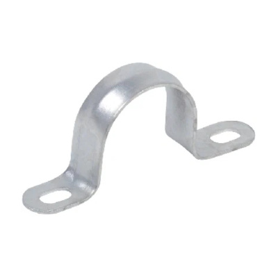 Скоба металлическая двухлапковая d25-26мм