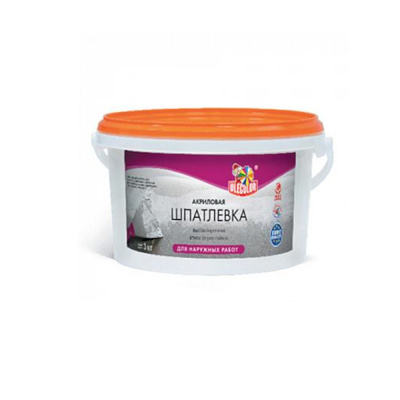 Шпатлевка для нар.работ.акр 3кг OLECOLOR