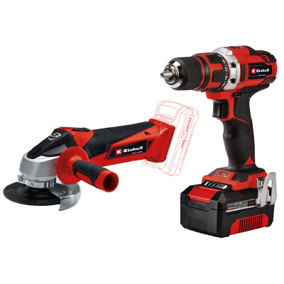 Набор акк. инструмента Einhell PXC TE-TK 18/2 Li Kit (CD+AG)