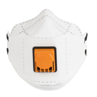 Респиратор с клапаном, трехпанельный, класс защиты FFP2 NR D, JM-9322 Mircon Flex в упаковке 20 шт