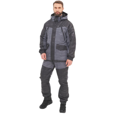 Костюм зимний Горка-Люкс ткань Breathable Camo цвет Серый (56-58, 182-188)