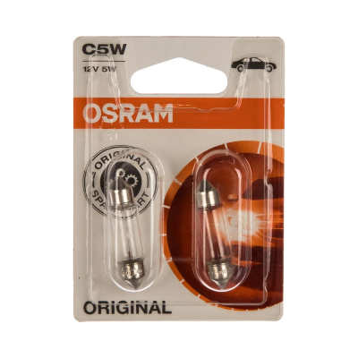 Лампа авт. 12V (номер/салон 35mm)  C5W 5W SV8,5-8  Osram
