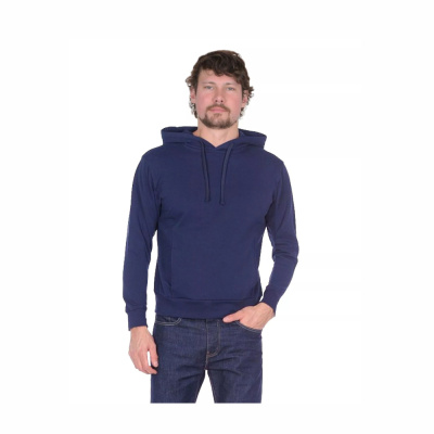 Толстовка темно-синяя с капюшоном (футер 240 г/м2) р.  S(46)
