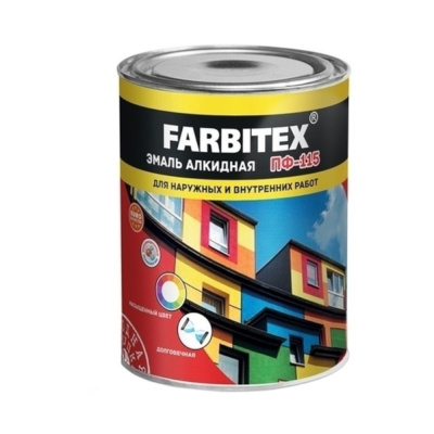 Эмаль ПФ-115 алкидная белый (2,7кг) FARBITEX