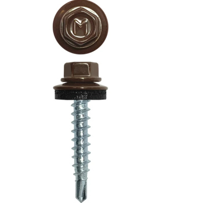 Саморез кровельный Daxmer 4,8х29 RAL 8017 сверло №1 (250 шт)