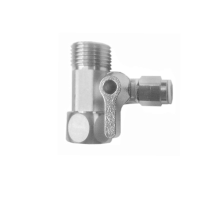 Тройник с краном 1/2-1/2-1/4