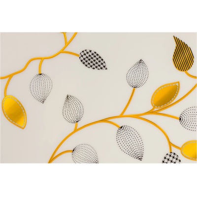 Покрытие силиконовое Dekorelle 129-GW, размер 0,8x20м, золото/белый фон