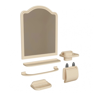 Набор д/ван ком с зерк ЕЛЕНА МХ/ADRIA (6 пред) беж/крем
