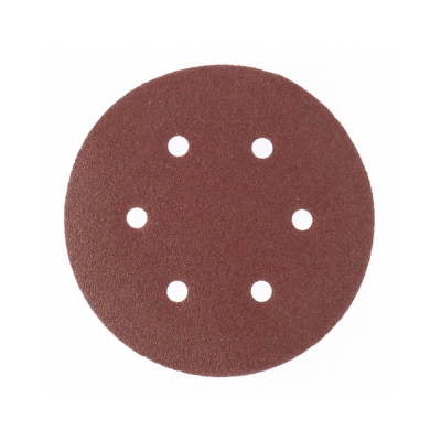 Круг абразивный на ворсовой подложке под "липучку", перфорированный, P 600, 150 мм, 5 шт.// Matrix