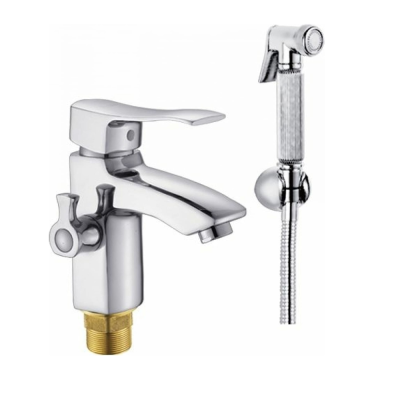 Смеситель для умывальника с гигиенической лейкой