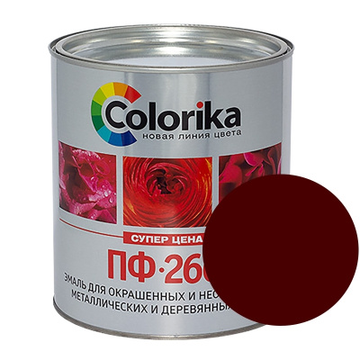 Эмаль ПФ-266 "Colorika" красно-коричневая 2,7 кг