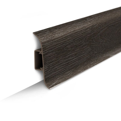 Плинтус напольный с центральной планкой 55мм 2,2м "Идеал Классик" Венге темный / 303								