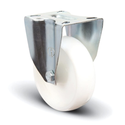 Колесо нейлоновое неповоротное  80 мм ( EM02-ZKZ-80 )