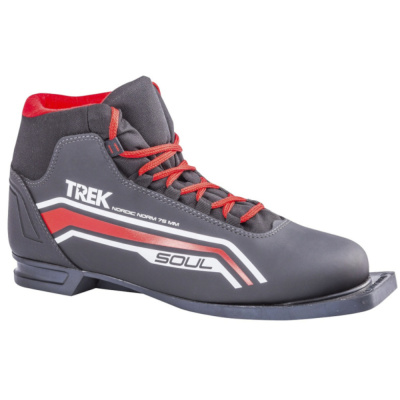 Ботинки лыжные TREK Soul2 черный (лого красный) 75 (RU40;EU41;CM25,5)