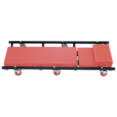 Лежак ремонтный на 6-ти колесах, 1030 х 440 х 120 мм, поднимающийся подголовник
