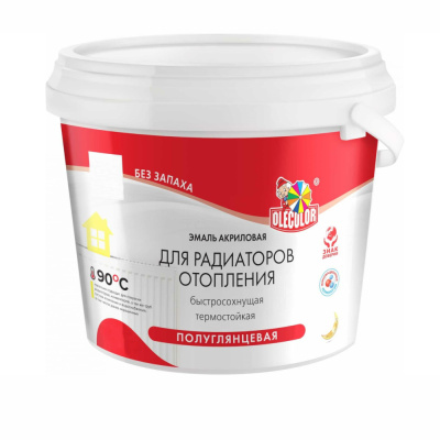 Эмаль акриловая полуглянцевая для радиаторов отопления (0,5 кг) OLECOLOR