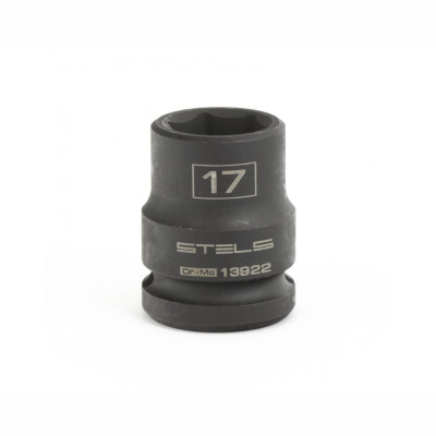 Головка ударная шестигранная, 17 мм, 1/2", CrMo// Stels