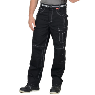 Брюки "Престиж" цв.черный, тк.Rodos (245гр.кв.м) р. 104-108/182-188